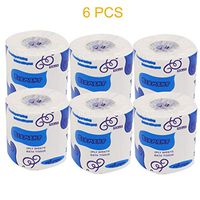 InKach Toilet Papers 6 Rolls, Silky Soft, Ultra Strong 3-Ply Recycled Bathroom Tissues, Multifold Paper Towels Highly Absorbent for Daily Use Bath Toilet Tissues Cleaner (Blue/White)