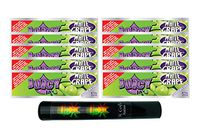 Herb Airtight Tube Pocket Protector with Juicy Jay's White Grape 1.25 Flavored Hemp Rolling Papers 10 Count DC Crafts Nation- Rasta Skull