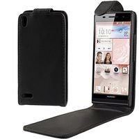 JUNXI Phone case Phone Cover Vertical Flip Soft Leather Case for Huawei Ascend P6 (Black) Suitable Price