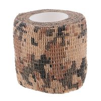 2" 14.8ft Self Adhesive Camouflage Tape Cling Telescope Wrap Camo Stretch Bandage for Outdoor Camping Hunting Equipment - Desert Camo 2