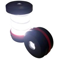 Solar Lantern Rechargeable LED Light - Collapsible Dual Charging Camping Lamp and Flashlight with 3 Lighting Modes - Lightweight, Portable - Power Bank for Phone and Gadgets - Ring Metal Handle