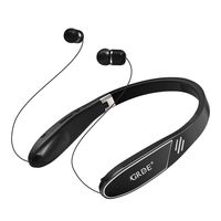 Bluetooth Headphones Speaker 2 in 1, GRDE Neckband Wireless Bluetooth Headset -[28 Hrs Playtime]True 3D Stereo Sound Wearable Speaker with Foldable Retractable Earbuds Sweatproof Earphones for Android