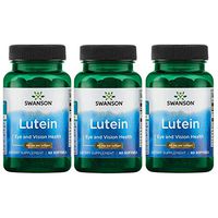 Swanson Lutein Eye Vision Retina Macula Health Supplement 40 mg 60 Softgels Sgels (3 Pack)