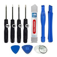 MMOBIEL 10 in 1 Repair Opening Pry Tools Screwdriver Kit Set for Various Smartphones etc incl Suction Cup Metal Spugder