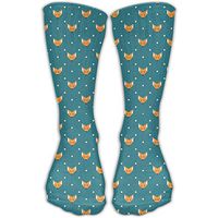 SockChaoL Men Beautiful Fox Pattern Dress Sock Shoe Size 6-10