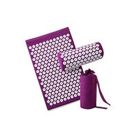 Acupressure Massage Mat Massager Cushion Mat Shakti Relieve Acupressure Mat Body Pain Acupuncture Spike for Yoga Mat with Pillow,M8 Bag Set Purple