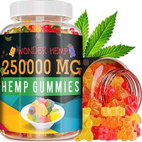 Hemp Gummies for Pain and Anxiety 250000mg High Potency Organic All Natural Stress Relief Inflammation Premium Extract Sleep Made in USA Mood & Immunity Support