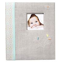 C.R. Gibson Grey 'Linen Tree' Loose Leaf First Five Years Memory Baby Book, 64pgs, 10'' W x 11.75'' H.