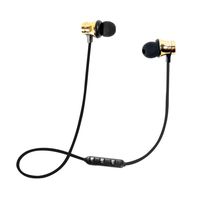 Tuscom Stereo Magnetic Bluetooth Wireless,Earbuds Hands-Free with Mic,for Cell Phone & Voice,for Android & iOS System (Gold)