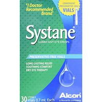 Systane Lubricant Eye Drops, Preservative-Free Vials - 30 ct, Pack of 6