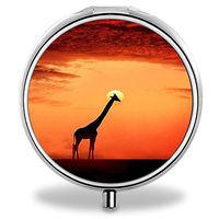 Dawn Pill Case, Round Stainless Drug Organizer Container Medicine Cover for Pocket Daily&Weekly