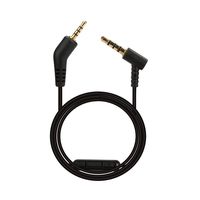 QC3 Replacement Audio Cable Cord for Bose Quietcomfort 3 QC3 Headphone with Inline Mic Volume Control 1.4 Meters 3.5mm to 2.5 mm Cable for iOS Android System (Inline Mic)