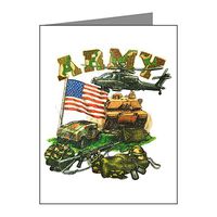 Note Cards (10 Pack) Camouflage US Army Helicopter Tank