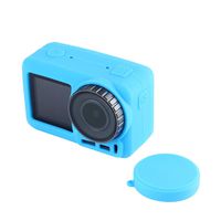 AckfulFrame Protective Silicone Cage Shell Cover Lens Case Compatible with DJI Osmo Action Camera1 (Blue)