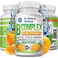 Active Vitamin B Complex with Vitamin C | Doctors Complejo B | Complete B12 B1 B2 B3 B6 B7 B9 Folate | Methyl Best Pure High Potency Stress Energy Supplement | Super Immune System | 60 Vegan Capsules