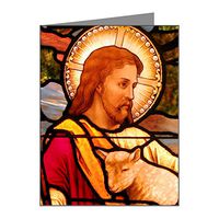 Note Card Jesus Christ Lamb Stained Glass