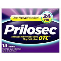 Prilosec OTC, 20mg - 14 Tablets, Pack of 4