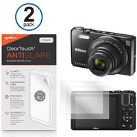 Nikon Coolpix S7000 Screen Protector, BoxWave [ClearTouch Anti-Glare (2-Pack)] Anti-Fingerprint Matte Film Skin for Nikon Coolpix S7000, S6800, S5300