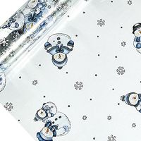Snowmen Printed Cellophane 30" X 100'