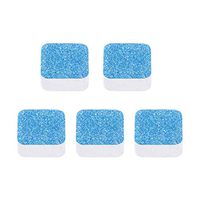 Loprt Washer Decontamination Cleaning Detergent Effervescent Tablet Washing Machine Cleaner Descaler Deep Remover Deodorant, Solid Washing Machine Cleaning Expert (5 pcs)