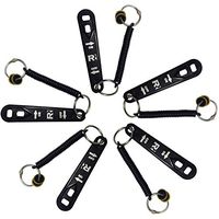 5-Pack Oxygen Cylinder Wrenches, Each w/Bungee & 2 Brass Yoke Washer Seals for O-Ring Replacement on O2 Regulators