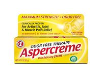Aspercreme Odor Free Topical Analgesic Cream, 3 Ounce Tube (Pack of 4)
