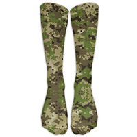 Army Camouflage Pattern Soldier Long Calf High Socks Sport Athletic Crew Socks