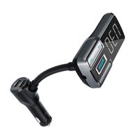 Acekool Bluetooth 5.0 FM Transmitter for car with Bass Booster, Dual USB Ports and 1.77" LED Display Wireless Radio Adapter Perfect for Bluetooth Play, TF Card Play, AUX Play, Handsfree Calls and more