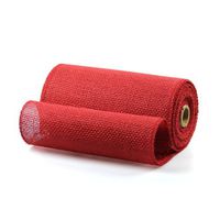 9 Inch Burlap Jute Ribbon Table Runner for Rustic Wedding Decor, Party Decorations, Floral Arrangements, Craft Projects (Red)