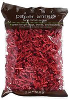 amscan Festive Solid Color Paper Shreds & Strands Party Supply, Red (Value 4-Oz)