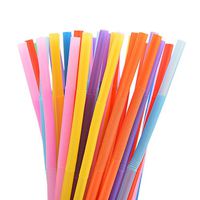 Welecom(TM) Flexible Transparent and Multicolor Plastic Drink Straws or Kids Crafts, 50, 100, 400, 500 Count(You Choose)