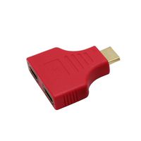 Wensltd Adapter Converter 1080P HDMI Port Male to 2 Female 1 In 2 Out Splitter Cable (Red)