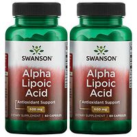 Swanson Alpha Lipoic Acid 600 mg 60 Caps 2 Pack