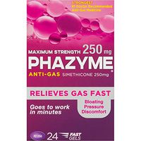 Phazyme Maximum Strength 250 mg Softgels, 24 ea (Pack of 2)