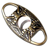 WMM- Cigar cutter Ancient Animal Pattern Cigar Cutter Stainless Steel Double Blade Guillotine Scissors for Most Size of Cigars (Color : Brass)