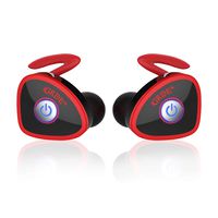Wireless Earbuds, totobay Ture Completely Wireless V4.1 Dual Mini Bluetooth Headphones Twin Stereo Sweatproof Sport Earphones with Mic for Samsung S9/8 Edge and More (Red)