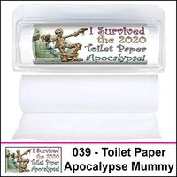 Gotta Tinkle! Mini Travel-Size Toilet Paper Rolls - Bathroom & Toilet Humor (3-Pack) (039 Toilet Paper Apocalypse Mummy)