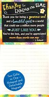 Notepad with Detachable Magnet: Thanks for Taking the Time, 3.5" x 7.0"
