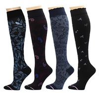 4 Pairs Dr. Motion Therapeutic Graduated Compression Women's Knee-hi Socks…
