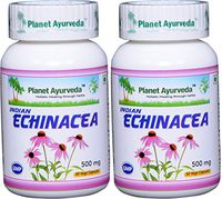 Planet Ayurveda Echinacea, 500mg Veg Capsules - 2 Bottles