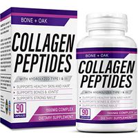 Bone and Oak Collagen Peptides | Complex Protein Blend for Anti-Aging Strong Hair Skin Nails and Joints | 90 Capsules 1500 mg Grass Fed Bovine | Premium Natural Formula | Enhanced Absorption