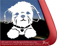 Adorable Shih Tzu Puppy Face Decal Vinyl Dog Window Car Truck RV Laptop Decal Sticker