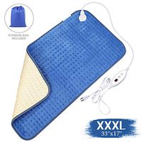 Heating Pad for Back Pain and Cramps Relief - Extra Large 17"x33" - Electric Heating Pads with 6 Heat Settings, Auto Shut Off Timer, Moist Heat Therapy Pad for Neck, Shoulder, Knee, Machine Washable
