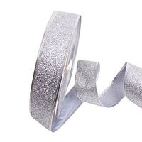 Christmas Ribbons Glitter Ribbon Holiday Decor Xmas Gift Wrapping Sliver Color 2M