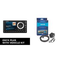 SiriusXM SXPL1V1 Onyx Plus Satellite Radio with Vehicle Kit with Free 3 Months Satellite and Streaming Service Bundle with SiriusXM FMDA25 Direct Adapter