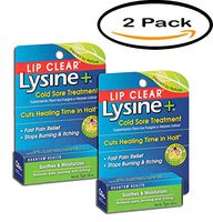 PACK OF 2 - Lip Clear Lysine+ Cold Sore Treatment Ointment, 0.25 oz
