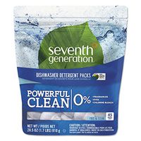 UNILEVER US, INC. Natural Dishwasher Detergent Concentrated Packs, Free & Clear, 45 Packets/Pack, New