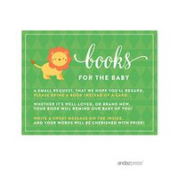 Andaz Press Jungle Safari Baby Shower Collection, Games, Activities, Decorations, Books for Baby Request Cards, 20-Pack
