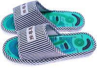 China Taiji Acupoint Acupressure Shoes Slippers Health Shoes Magnetic Massage Shoes Reflexology Slippers Sandals Shoes (Blue-Men)