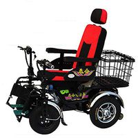 TX Electric Wheelchair Folding Super Light Automatic Multifunctional Elderly Disabled 4 Wheeled Scooter with Carrying Basket, 48V 20A 45Km Lead-Acid Batteries